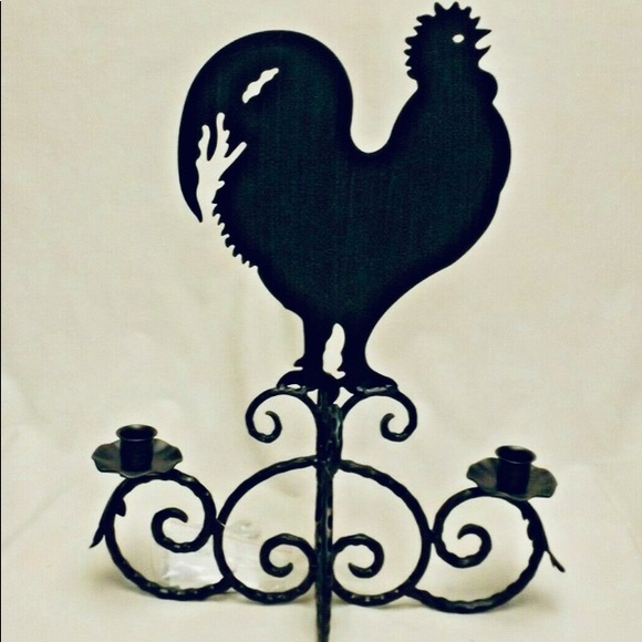SLAH Rustic Rooster Candelabra Iron NIB - Picture 5 of 8